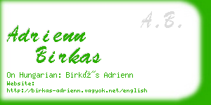 adrienn birkas business card